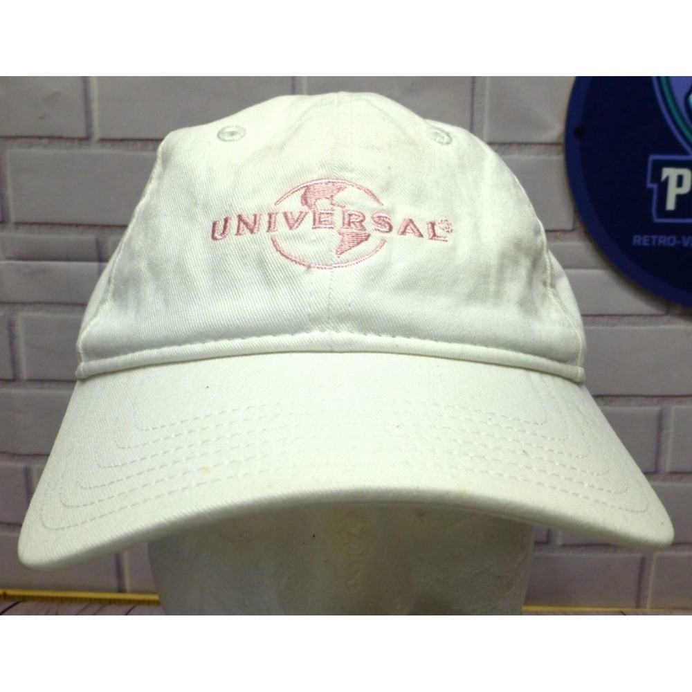 Universal Studios White Adjustable Hat With Pink Embroidery